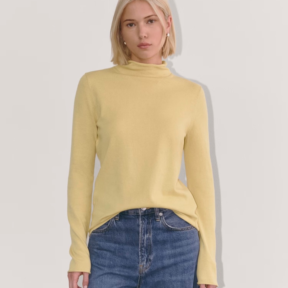 Everlane Funnel Neck Cotton Cashmere Sweater